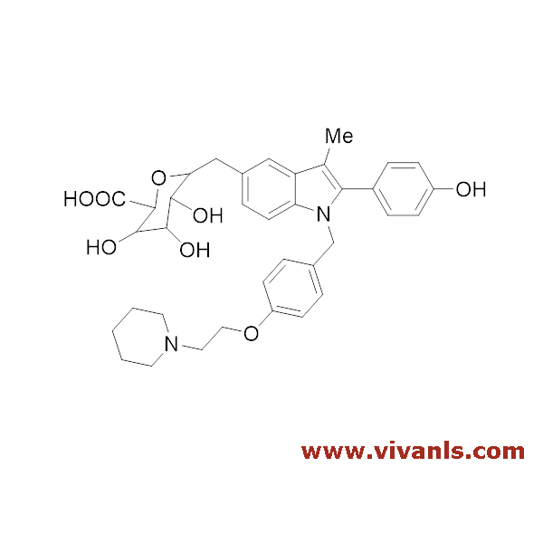 Glucuronides-Bazedoxifene glucuronide Sodium Salt-1654758352.png